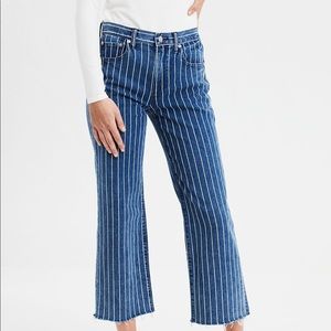 Super stretch American eagle wide leg crop jeans